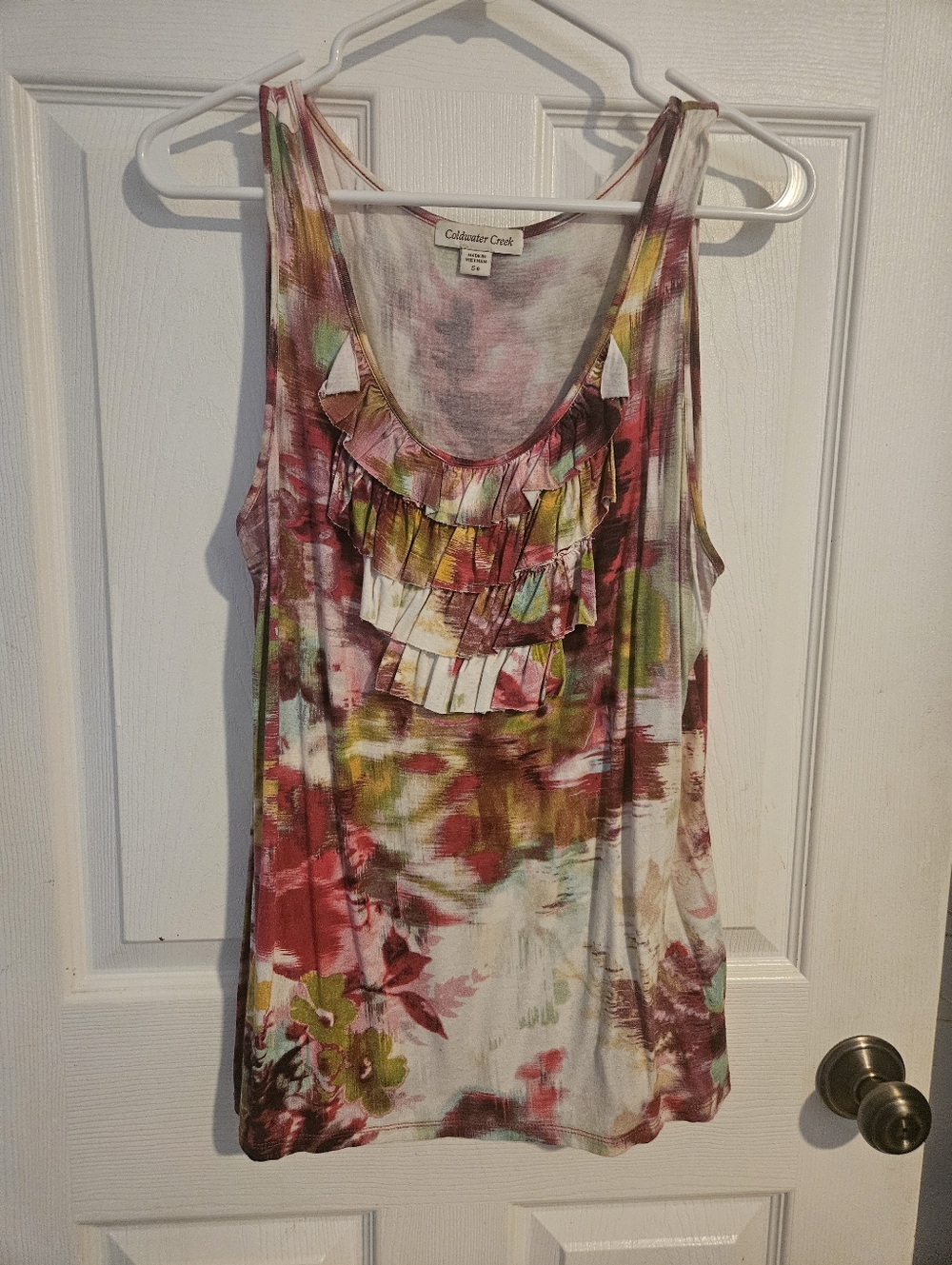 Coldwater Creek Woman's colorful tank top size S